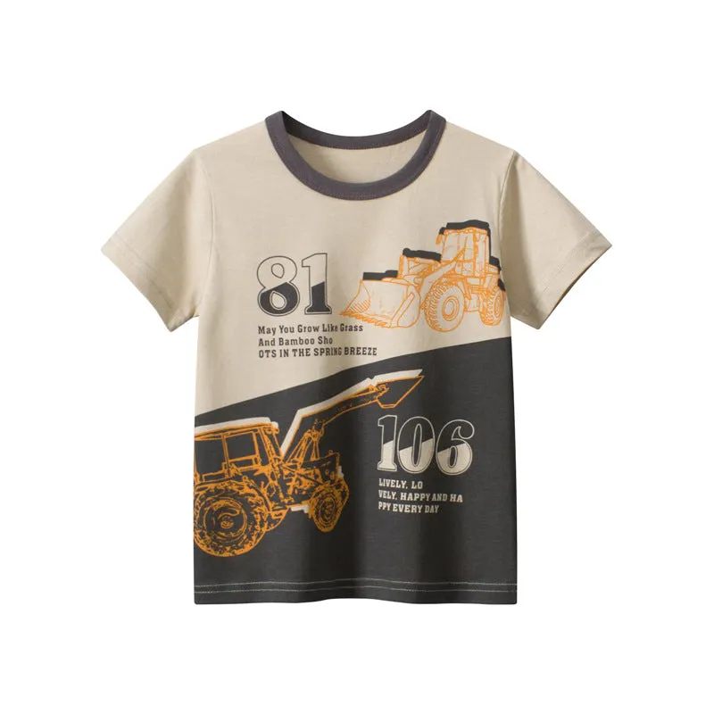 Baby Cartoon Print Pattern Crewneck Soft Cotton Shirts by MyKids-USA™