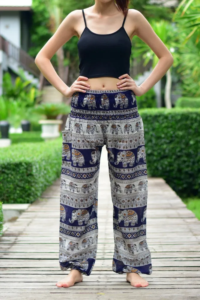 Bohotusk Navy Blue Elephant Savannah: A Breeze of Thai Elegance