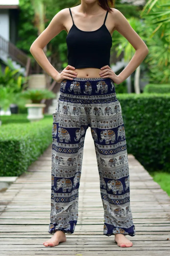 Bohotusk Navy Blue Elephant Savannah: A Breeze of Thai Elegance