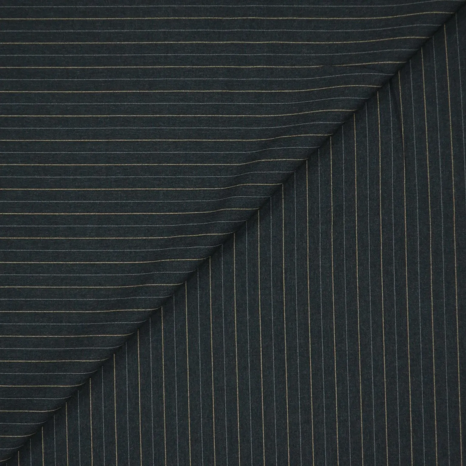 Charcoal with Yellow and White Stripe Wool Loro Piana Fabric