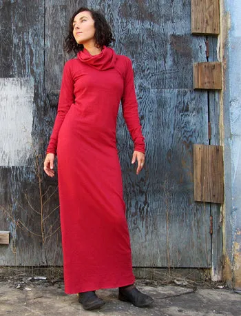 Chunky Cowl Pencil Long Dress