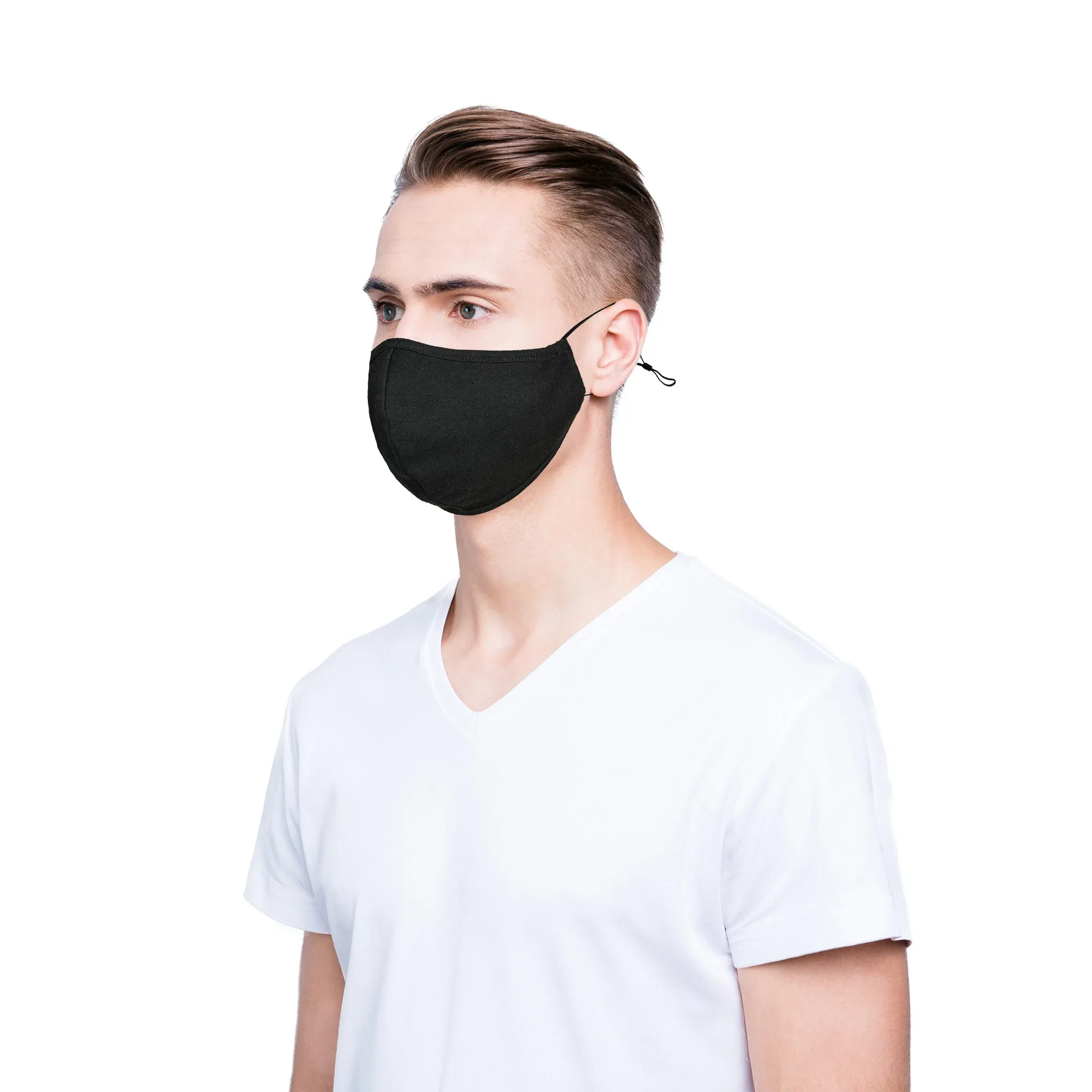 DALIX Cloth Face Mask Reuseable Washable Made in USA - S-M , L-XL Size (5 Pack)