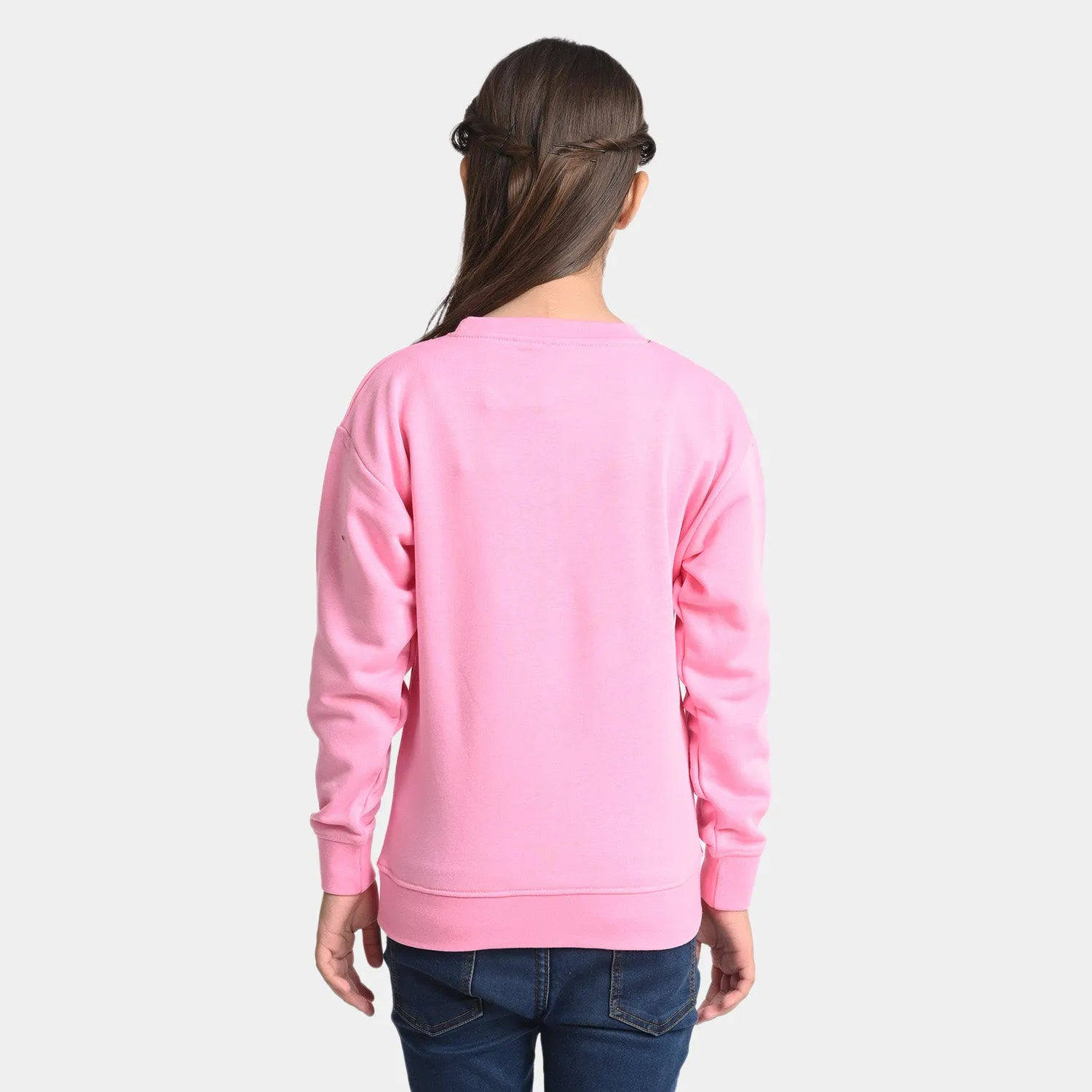 Girls Fleece Sweatshirt Character -Pink