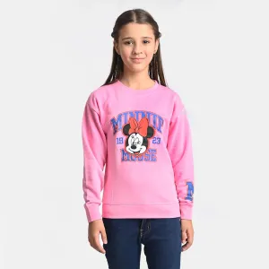 Girls Fleece Sweatshirt Character -Pink