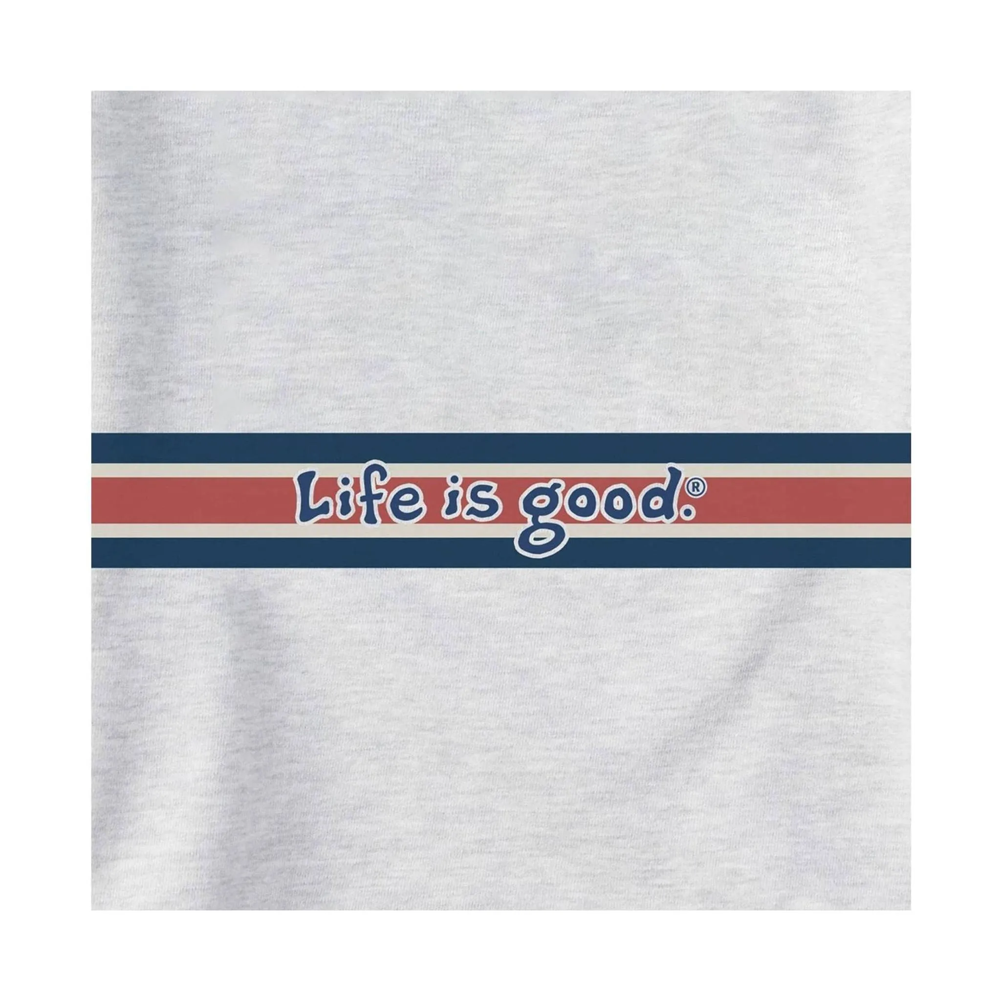 Life Is Good Men's Vintage Stripe Hoodie - Light Heather Grey - ONLINE STORE CREDIT/EXCHANGE ONLY