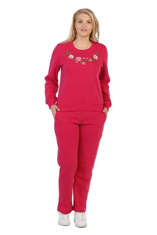 Lightweight Fleece Pullover Sweater with Matching Pants