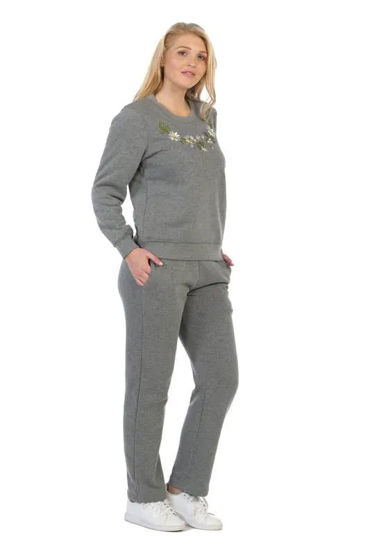 Lightweight Fleece Pullover Sweater with Matching Pants