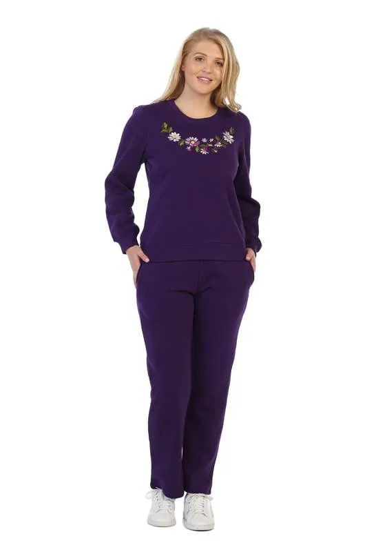 Lightweight Fleece Pullover Sweater with Matching Pants