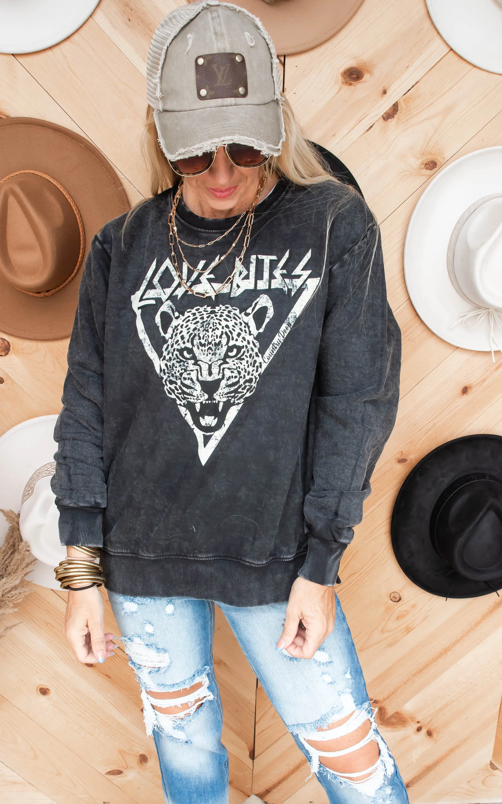 Love Bites Oversized Sweatshirt - Final Sale