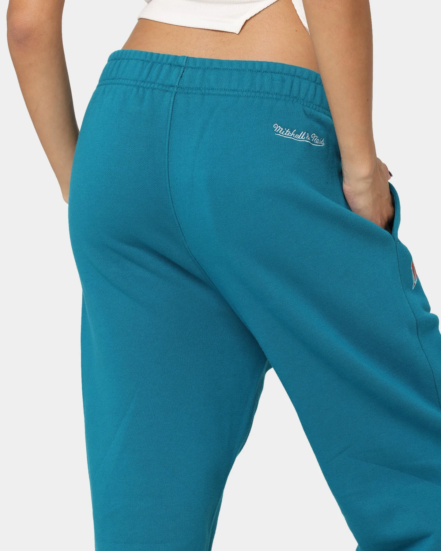 Mitchell & Ness Women's Miami Dolphins Arched Logo Sweat Pants Faded Teal