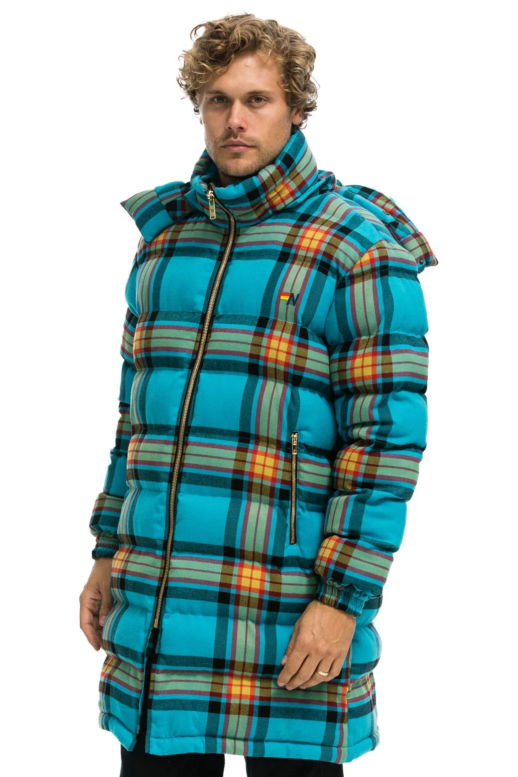 PLAID UNISEX LONG TREKKER JACKET - JACKSON PLAID