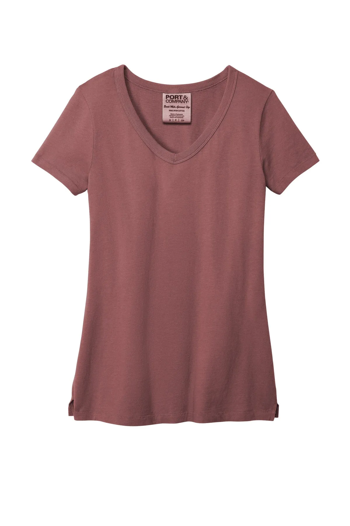 Port & Company Ladies Beach Wash Garment-Dyed V-Neck Tee LPC099V