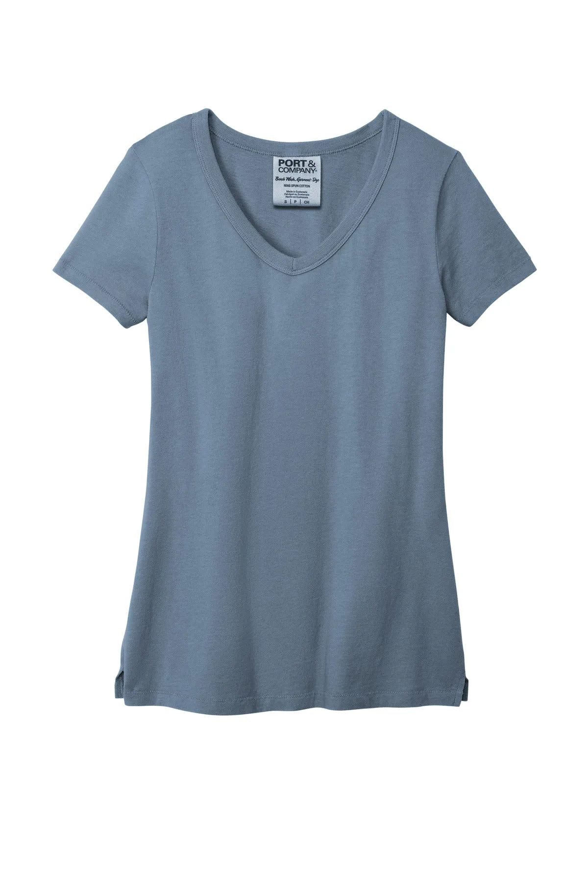 Port & Company Ladies Beach Wash Garment-Dyed V-Neck Tee LPC099V