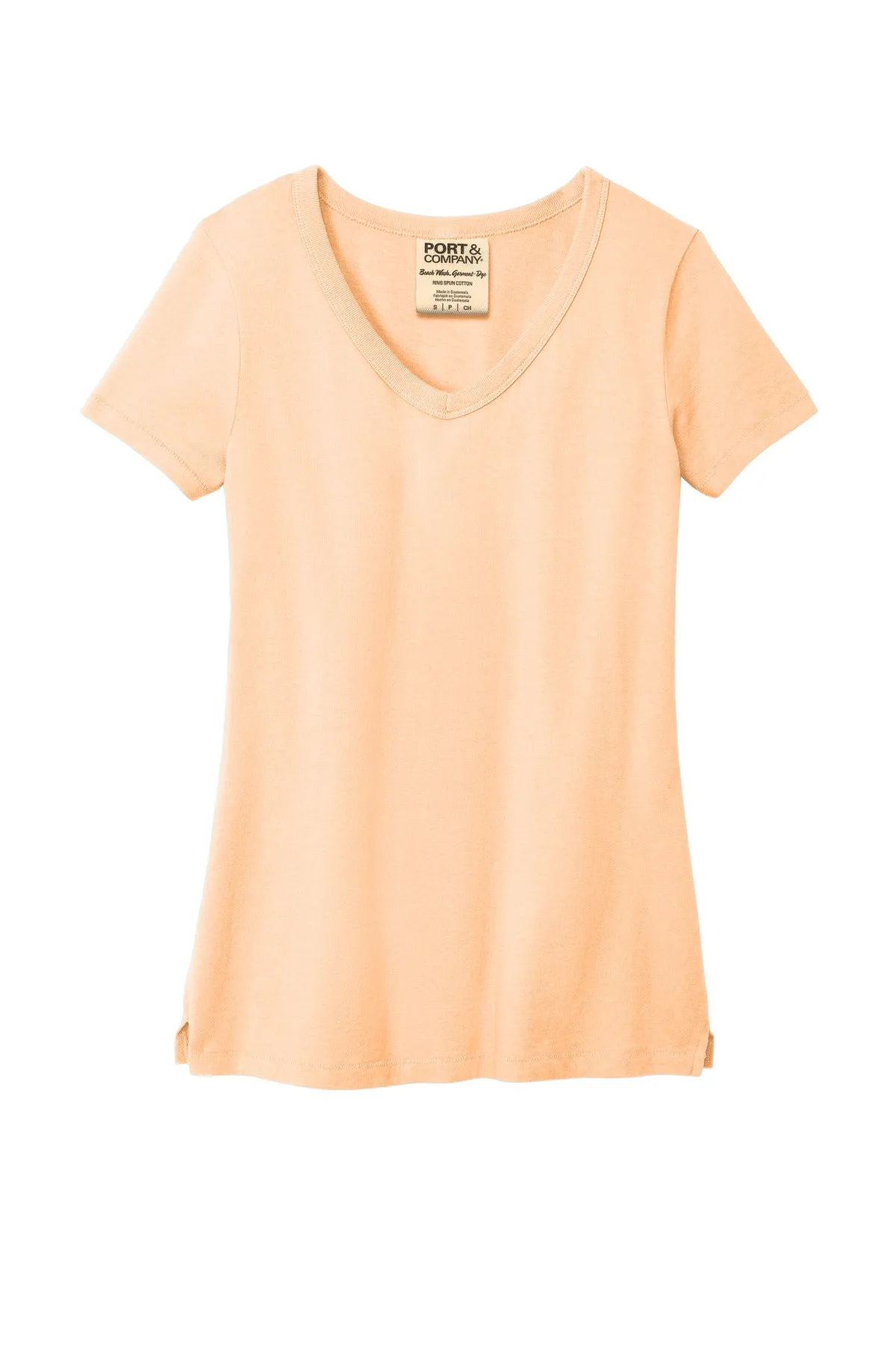 Port & Company Ladies Beach Wash Garment-Dyed V-Neck Tee LPC099V