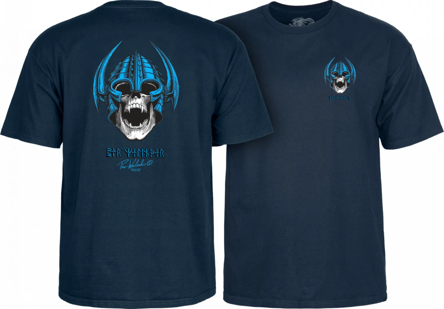 Powell Peralta Welinder Nordic Skull T-shirt - Navy