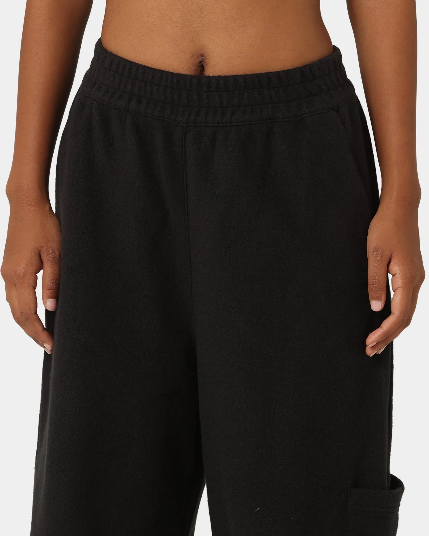 Reebok Women's Classic Fleece Wide Leg Pants Black