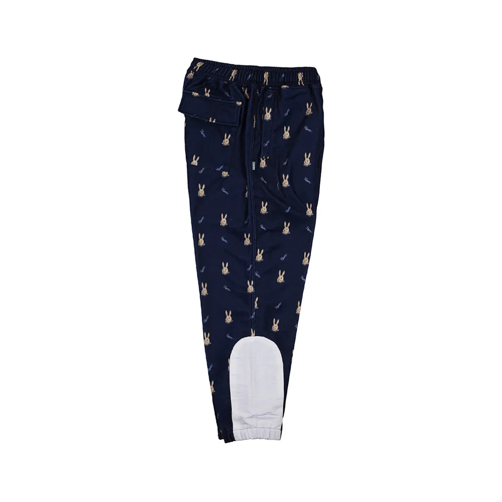 ROYAL FLEECE JOGGER PANTS MINI BEAR RABBIT NAVY