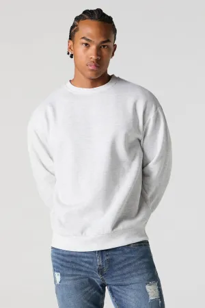 Solid Fleece Crewneck Sweatshirt