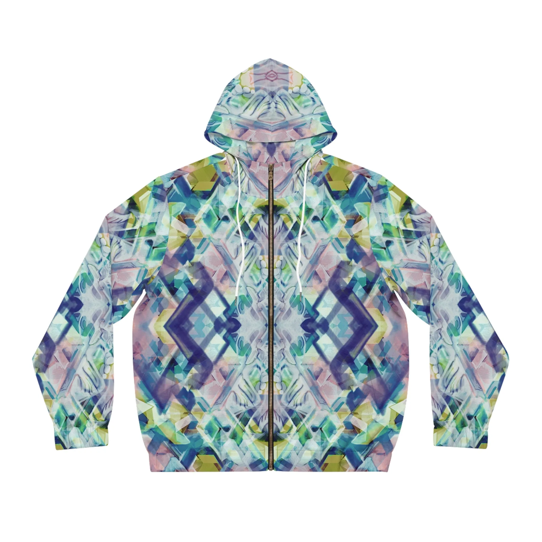 “Sparkle Sparkle” - All Over Graphic Zip-Up Hoodie by Artist David Hilborn