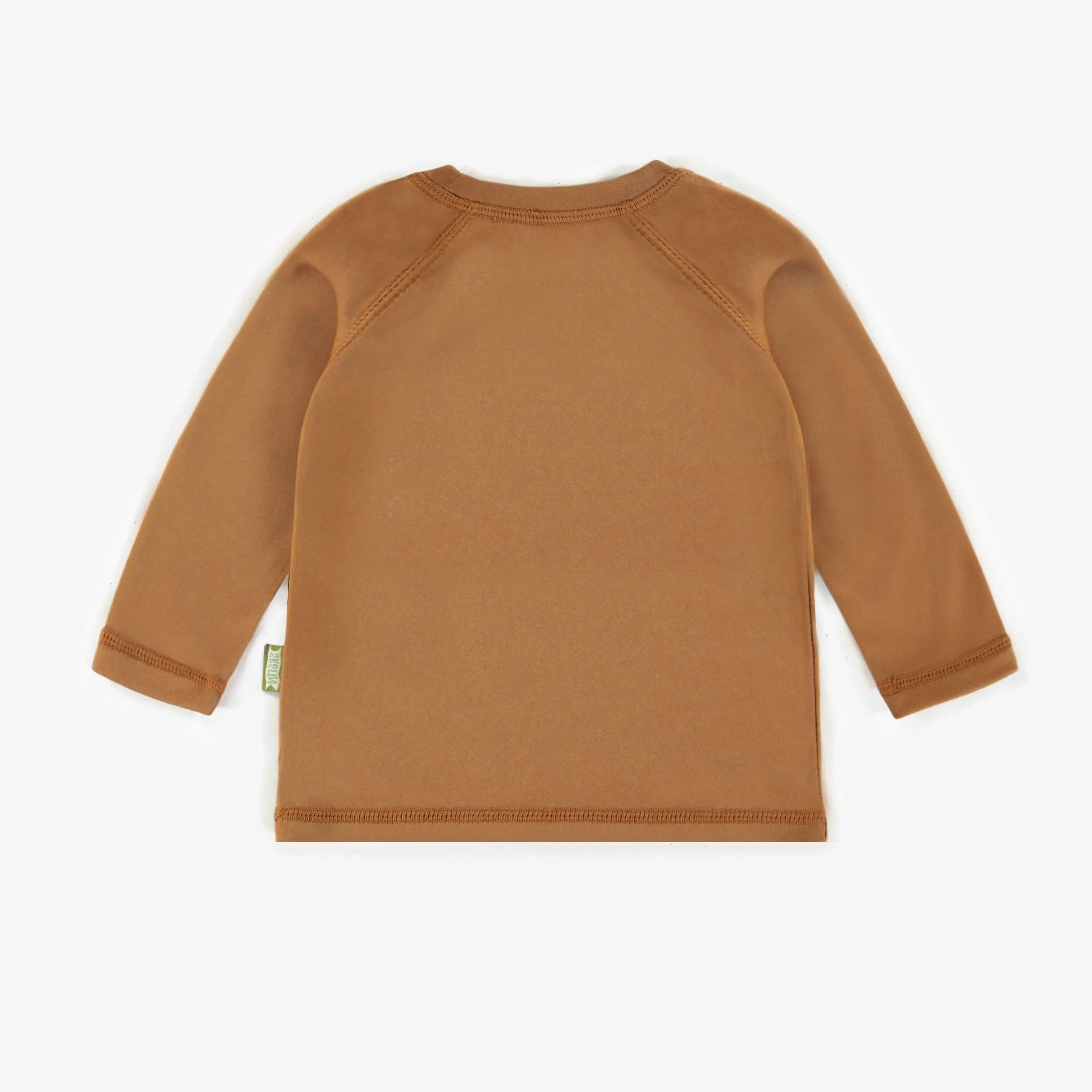 T-shirt brun à manches longues en jersey, bébé || Brown long sleeves t-shirt in jersey, baby