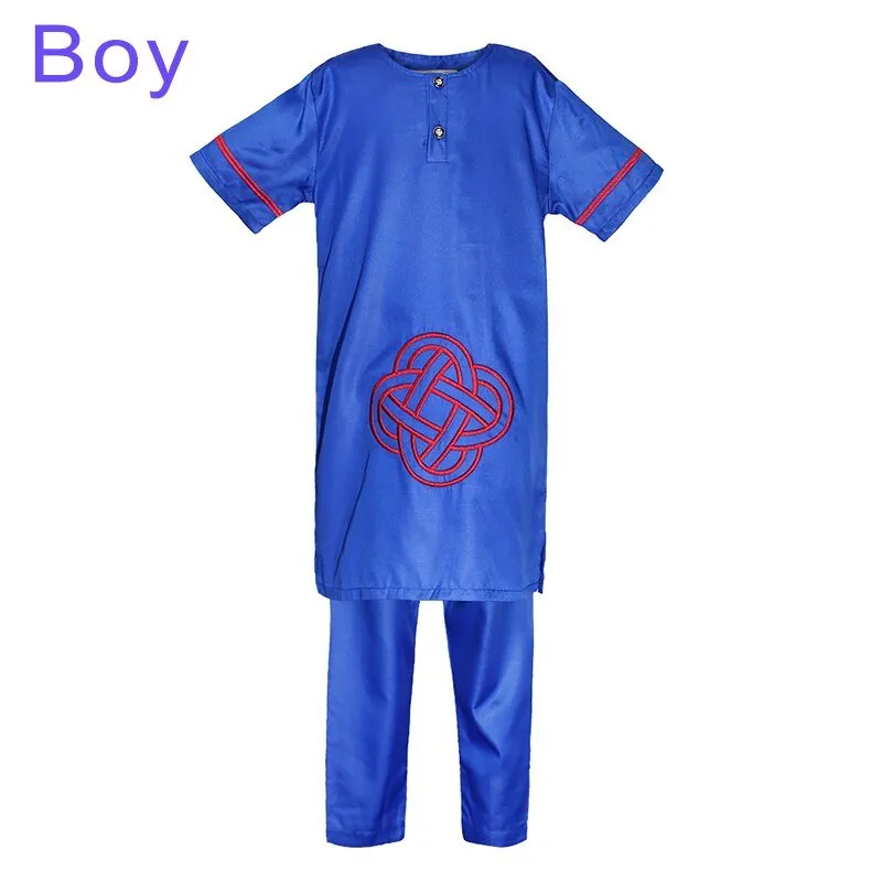 Traditional African Dashiki 2-Piece Set for Boys and Girls: Shirt and Pants in Authentic Style