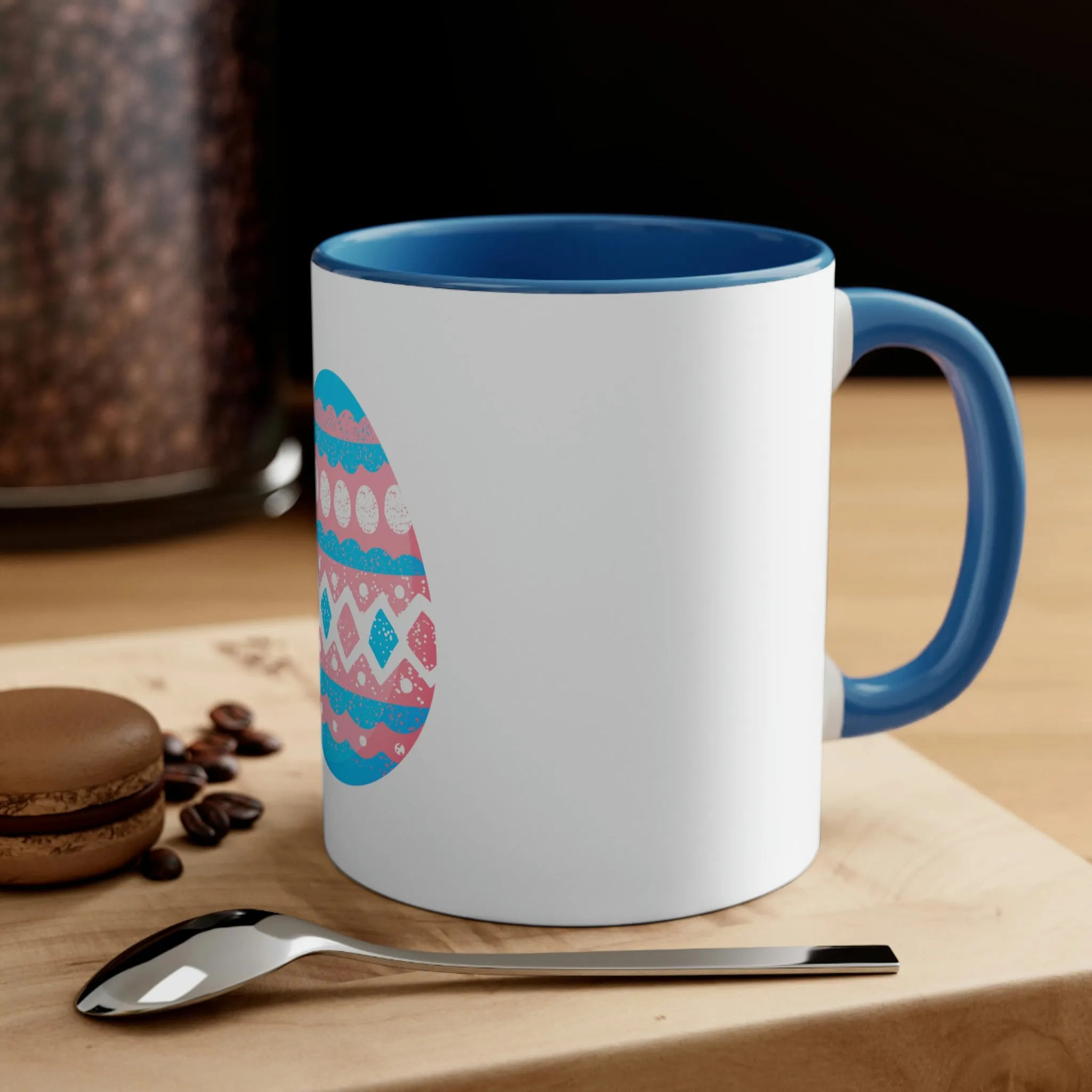 Transgender Flag Accent Coffee Mug Easter Festival - Easter Egg