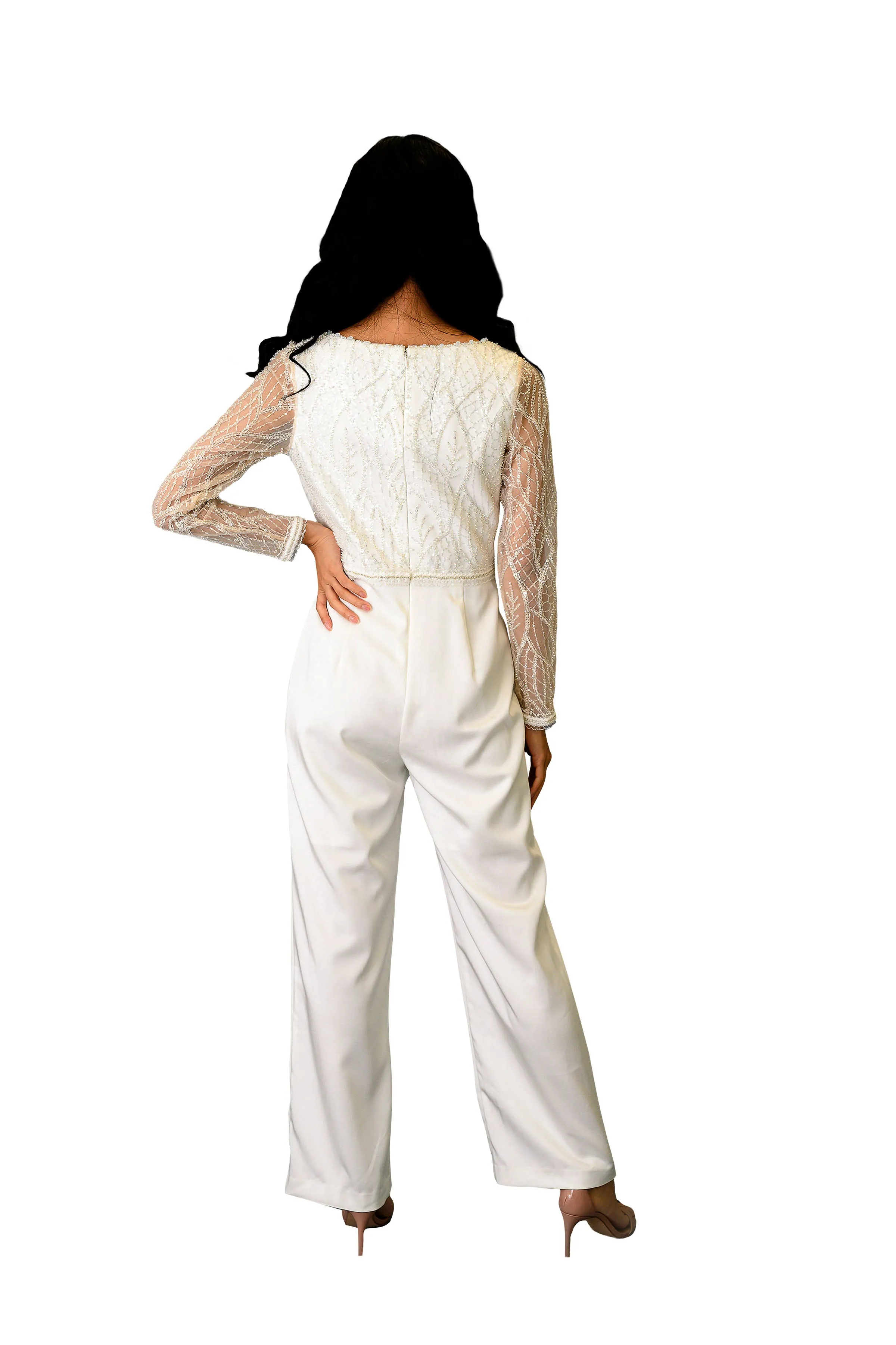 Women's Fully Embroidered Lace Jumpsuit